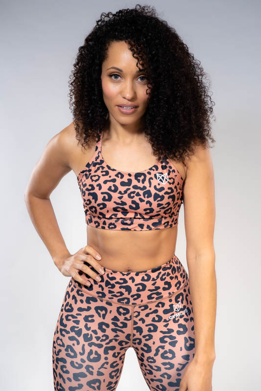 leopard print sports bra